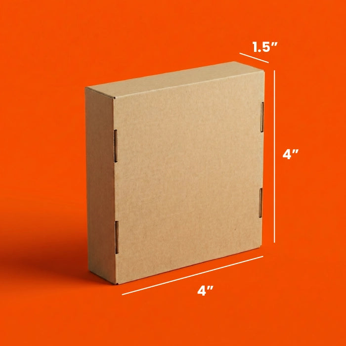 4 x 4 x 1.5 Inches (SwiftPack E-Commerce Box)
