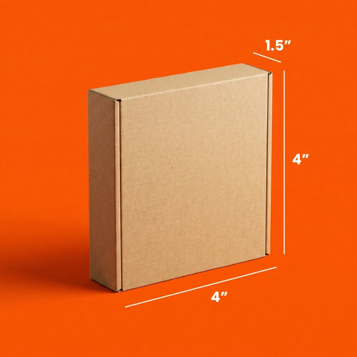 4 x 4 x 1.5 Inches (SwiftPack E-Commerce Box)